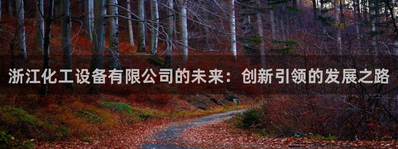 新宝gg创造奇迹登录入口：浙江化工设备有限公司的未来：创新引